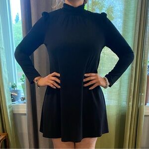 Elegant Black Long Sleeve Dress